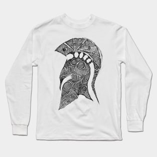 Spartan Helmet Sketch Long Sleeve T-Shirt